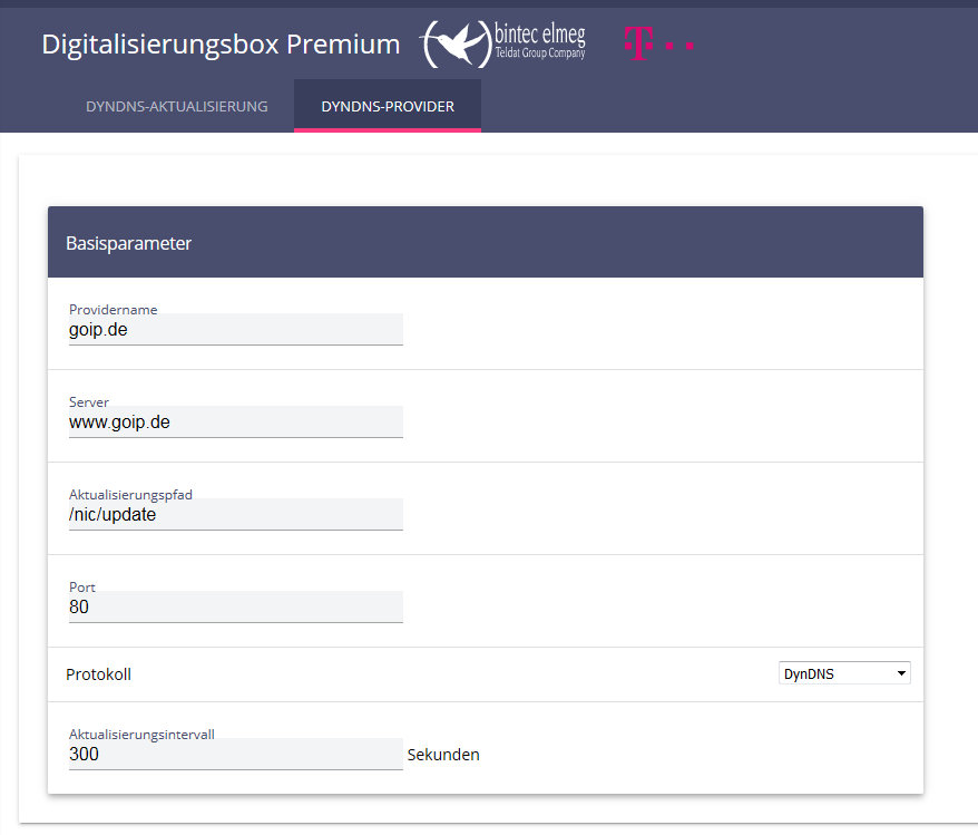 Beispiel für Telekom Digitalisierungsbox Premium