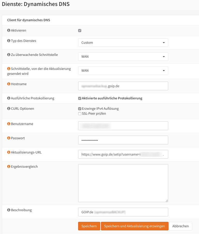 Beispiel für opensense
